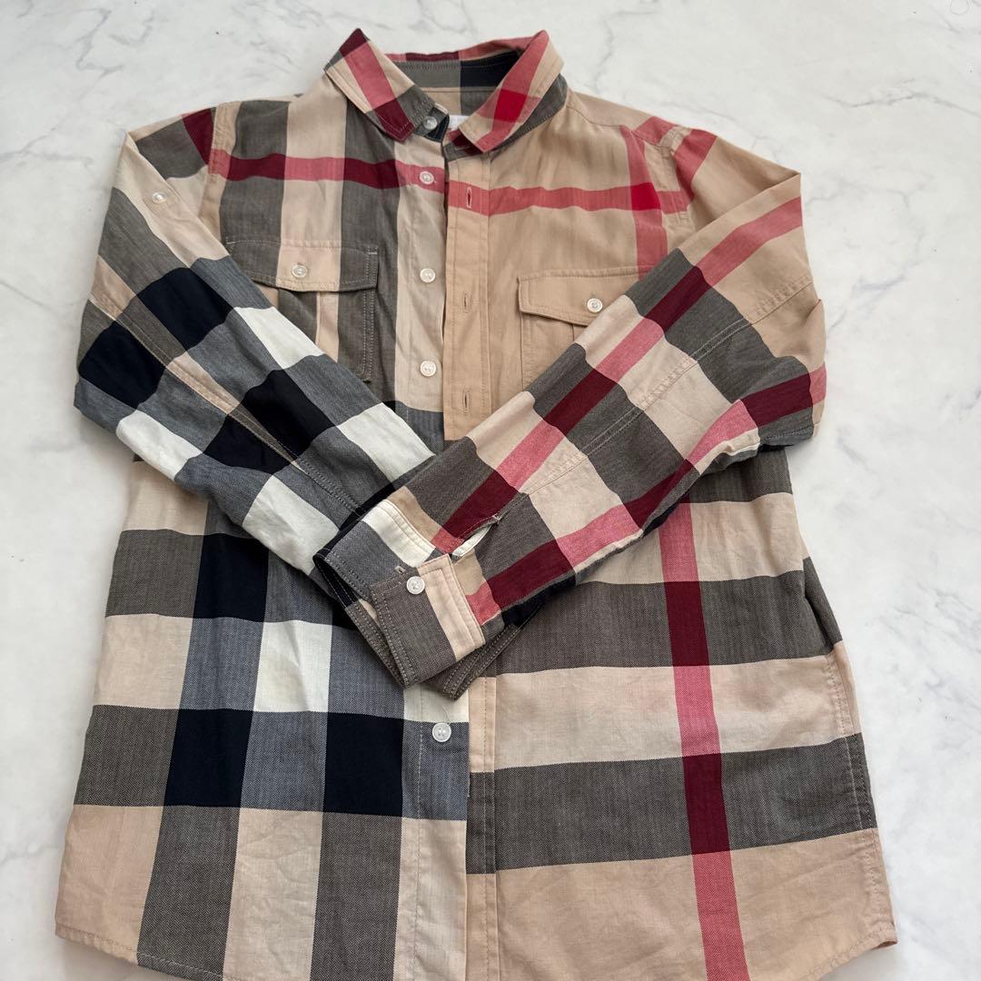 BURBERRY CHILDREN チェック柄長袖シャツ