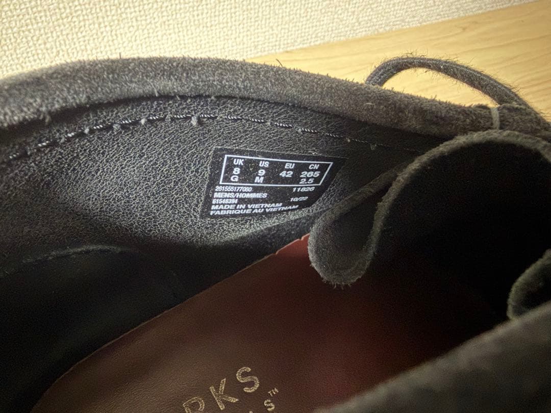 Clarks クラークス　ワラビーブーツ　黒　26.5