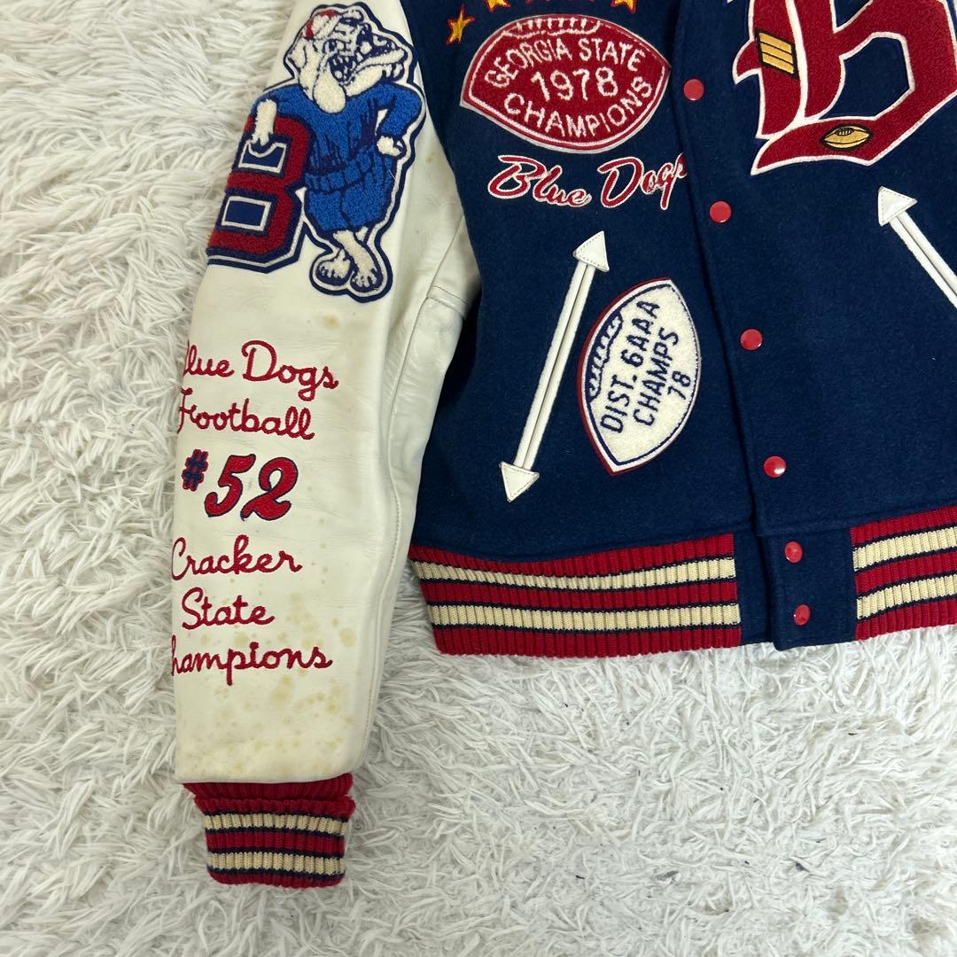 ホワイツビル フルデコ スタジャン 袖革 ショールカラー ワッペン 東洋 38