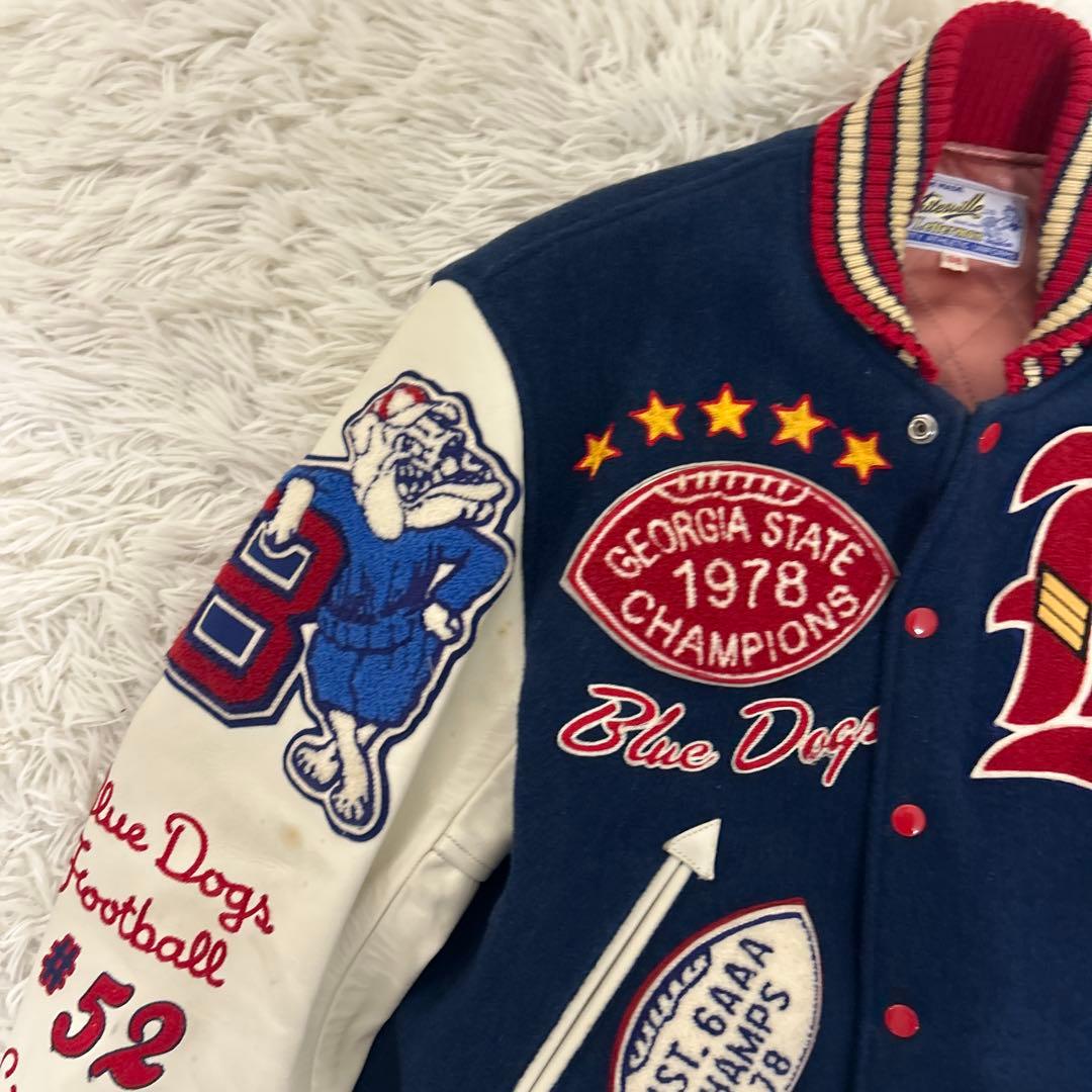 ホワイツビル フルデコ スタジャン 袖革 ショールカラー ワッペン 東洋 38