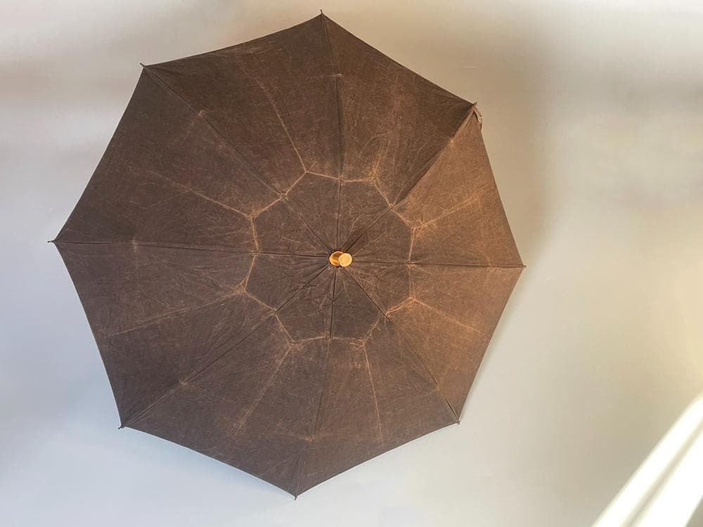 傳 tutaee 折りたたみ日傘 ツタエノヒガサ ウサギノタスキ 柿渋×紅殻