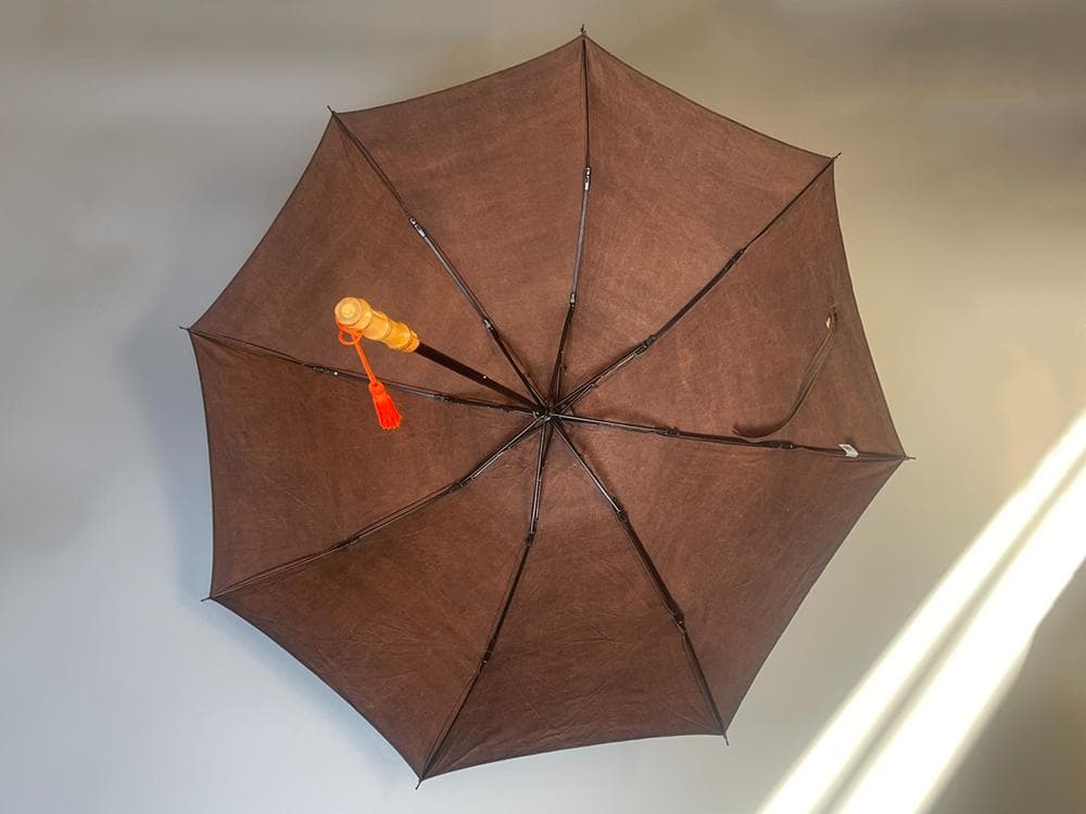 傳 tutaee 折りたたみ日傘 ツタエノヒガサ ウサギノタスキ 柿渋×紅殻