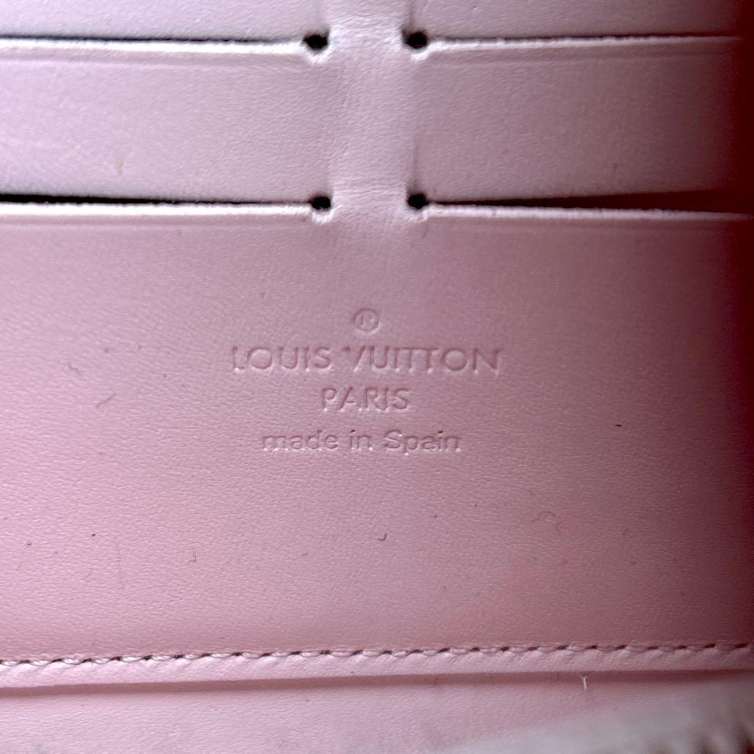 LOUIS VUITTON ヴェルニ ジッピーウォレット ピンク 長財布 箱付き