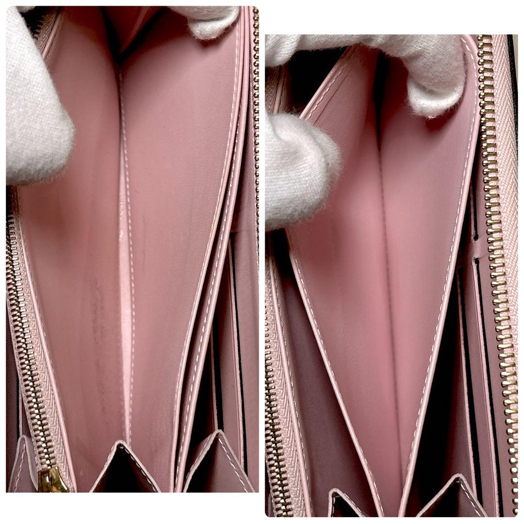 LOUIS VUITTON ヴェルニ ジッピーウォレット ピンク 長財布 箱付き