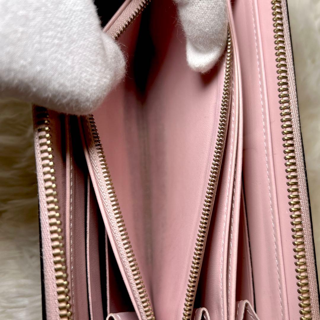 LOUIS VUITTON ヴェルニ ジッピーウォレット ピンク 長財布 箱付き