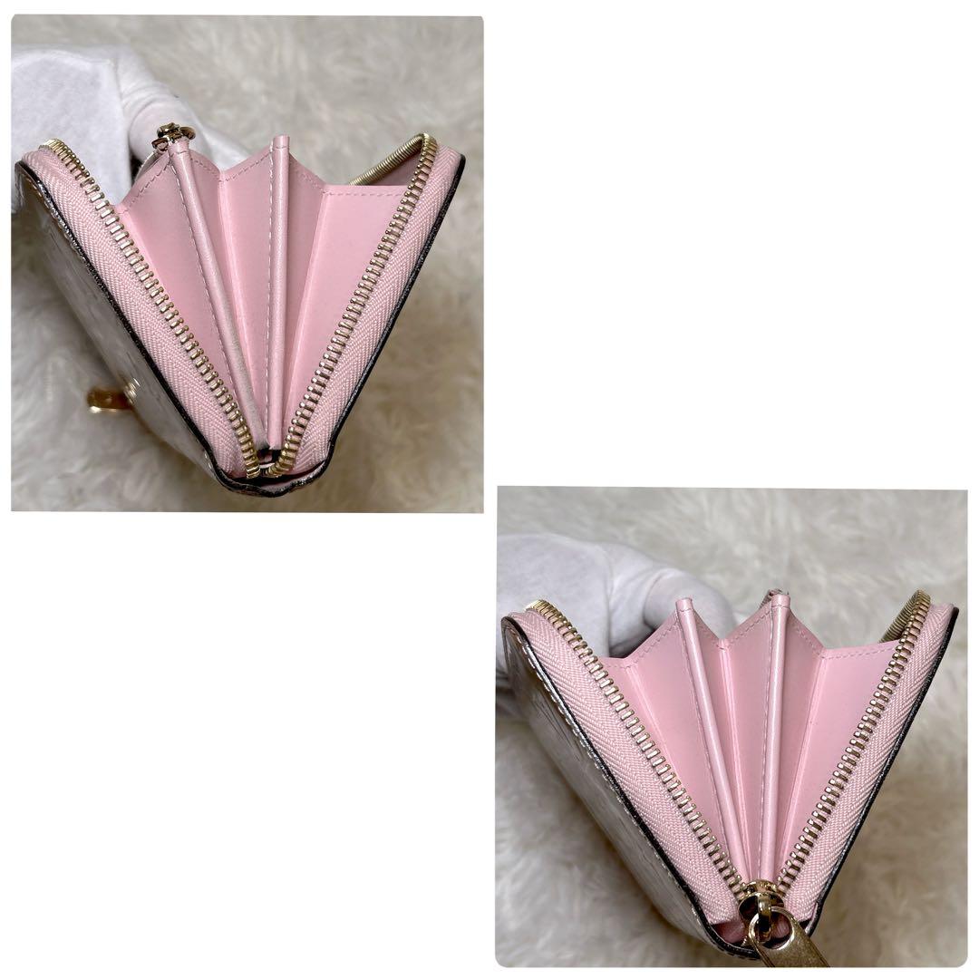 LOUIS VUITTON ヴェルニ ジッピーウォレット ピンク 長財布 箱付き