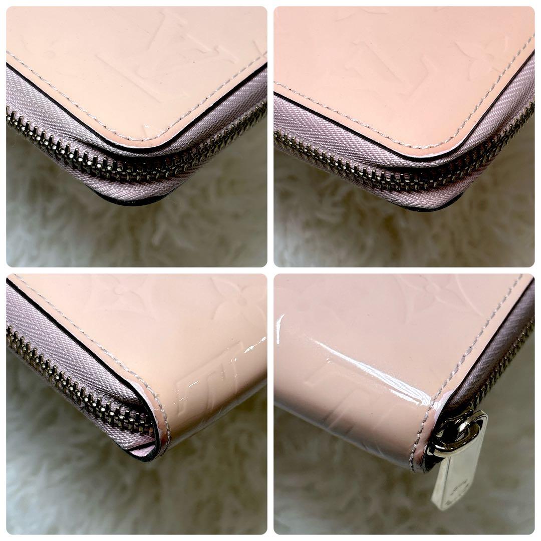 LOUIS VUITTON ヴェルニ ジッピーウォレット ピンク 長財布 箱付き