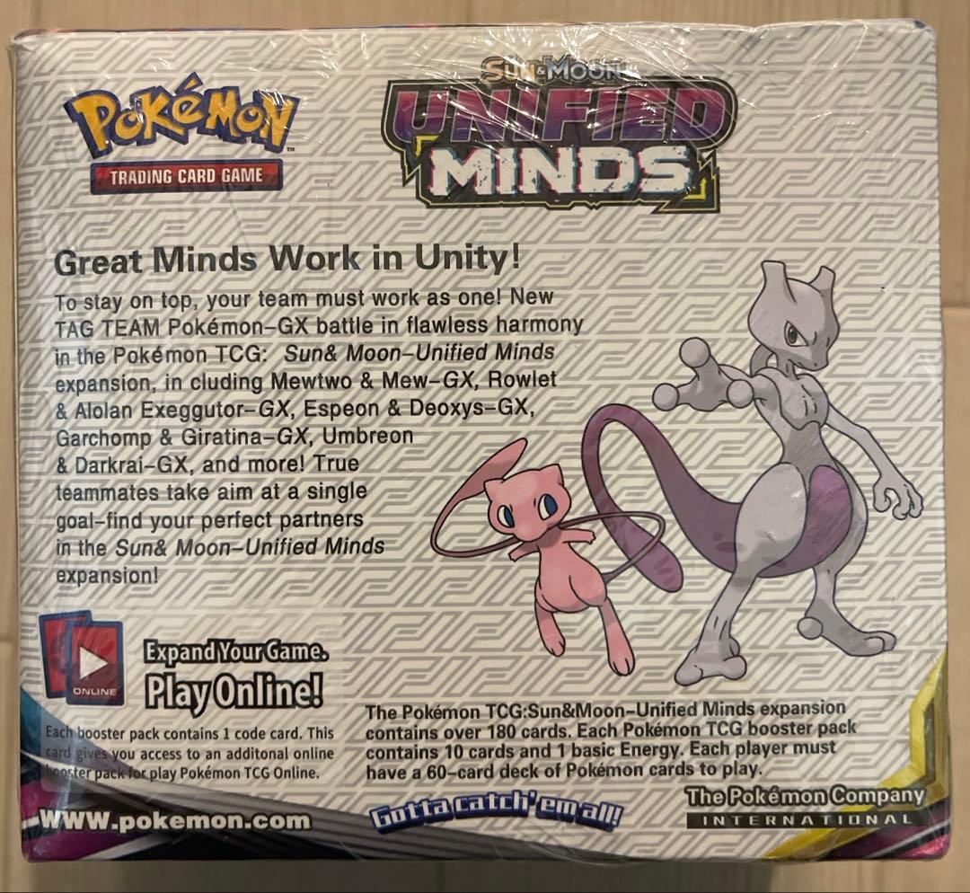 ポケモンカードUnified Mindsブースターボックス英語版シュリンク付