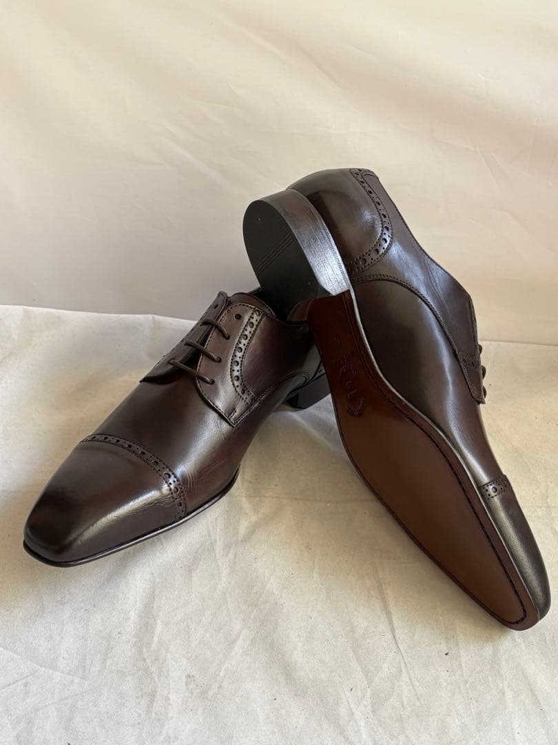 リピーター割 スペイン製 エスポワール ストレートチップ 7 濃茶 革底