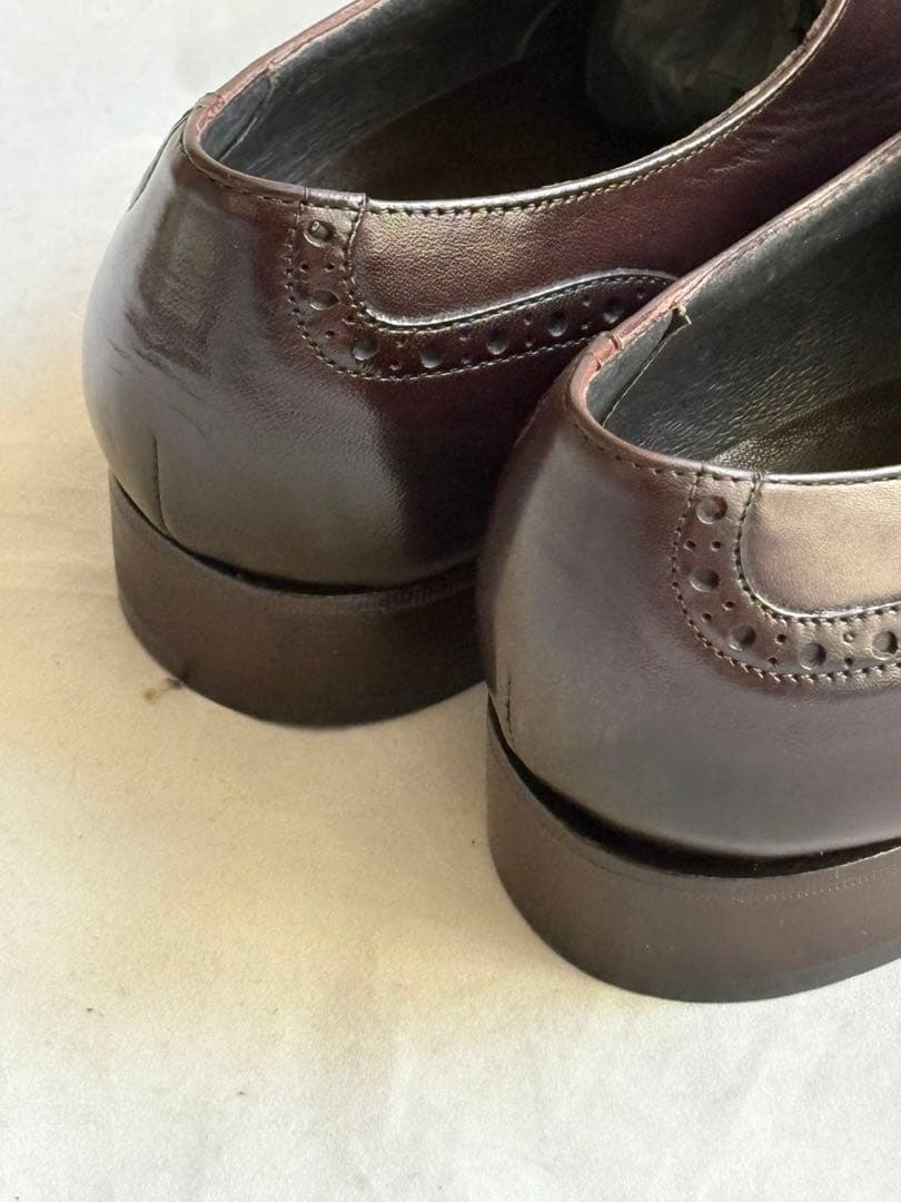 リピーター割 スペイン製 エスポワール ストレートチップ 7 濃茶 革底