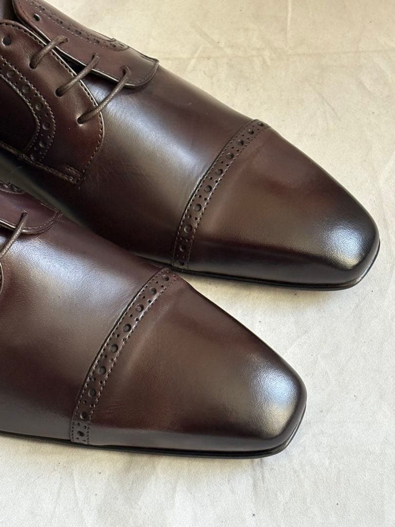 リピーター割 スペイン製 エスポワール ストレートチップ 7 濃茶 革底