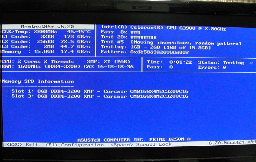 合計16G　CORSAIR VENGENCE RGB PRO　2枚