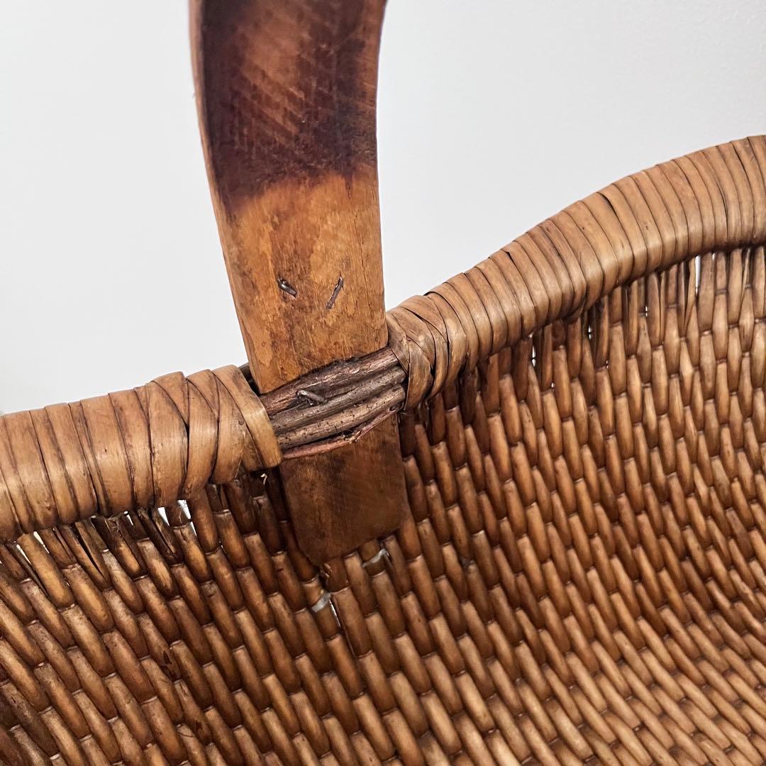 北欧ビンテージ　かご　ジュニパーのワンハンドル籠　バスケット