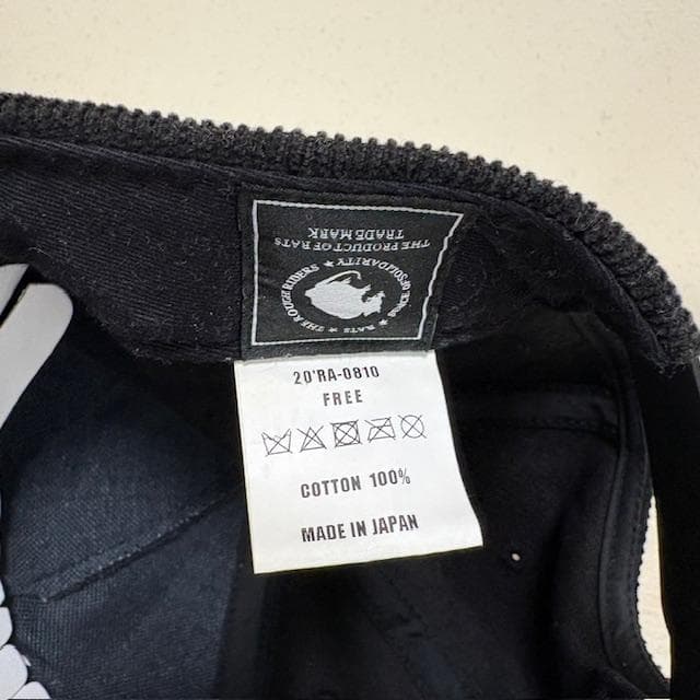 ★RATSラッツ/コーデュロイ[WAY OF LIFE]CAP★ブラック★