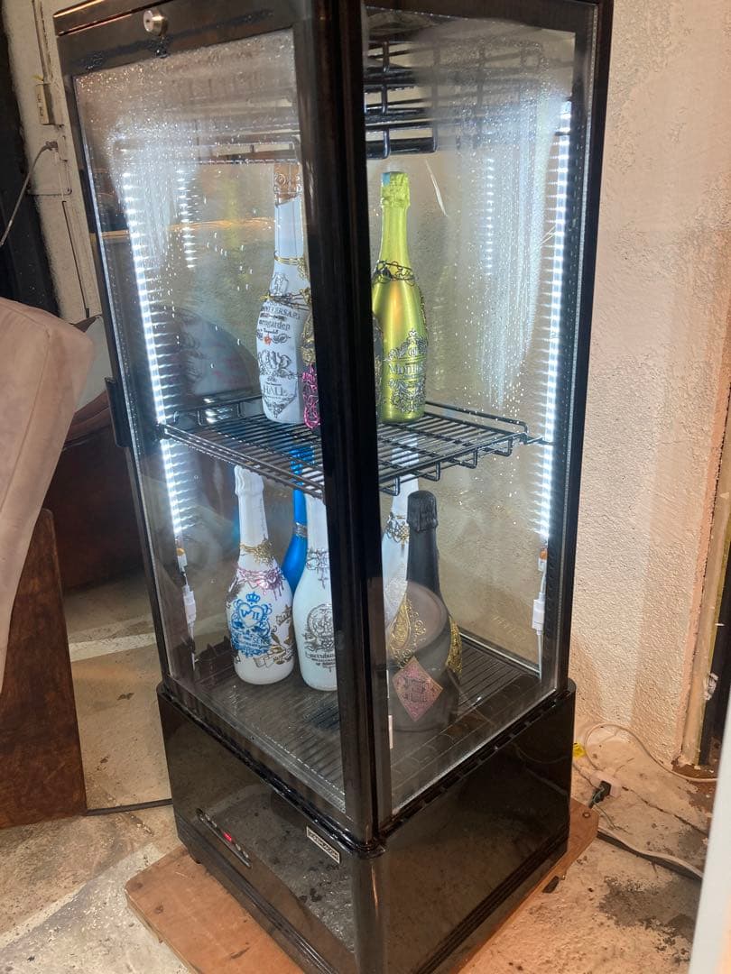【引き取り限定 】4面ガラス冷蔵ショーケース105L