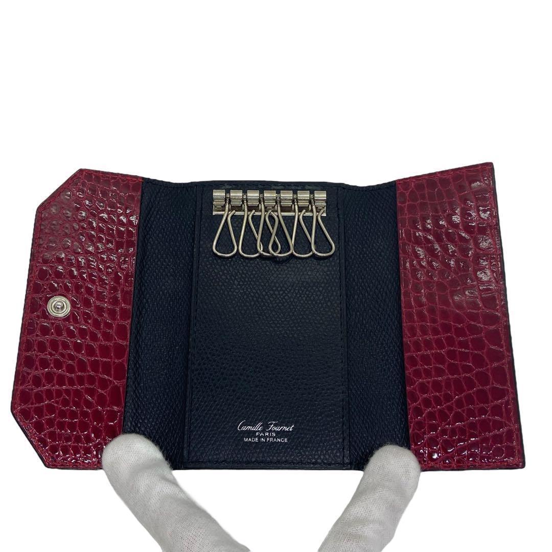 カミーユフォルネ キーケース ヴェルソ　アリゲーター　キーケース