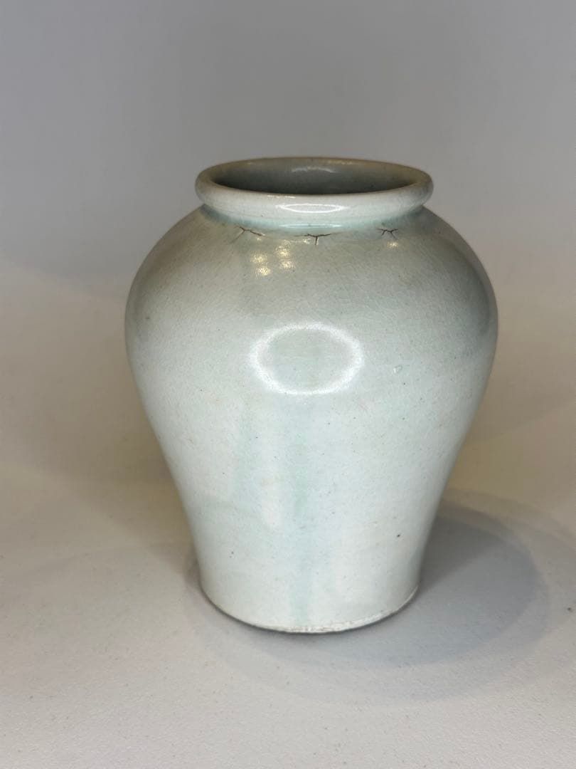 中国　李朝　白瓷罐　壺　骨董品　古陶磁　中国古美術　李朝陶磁