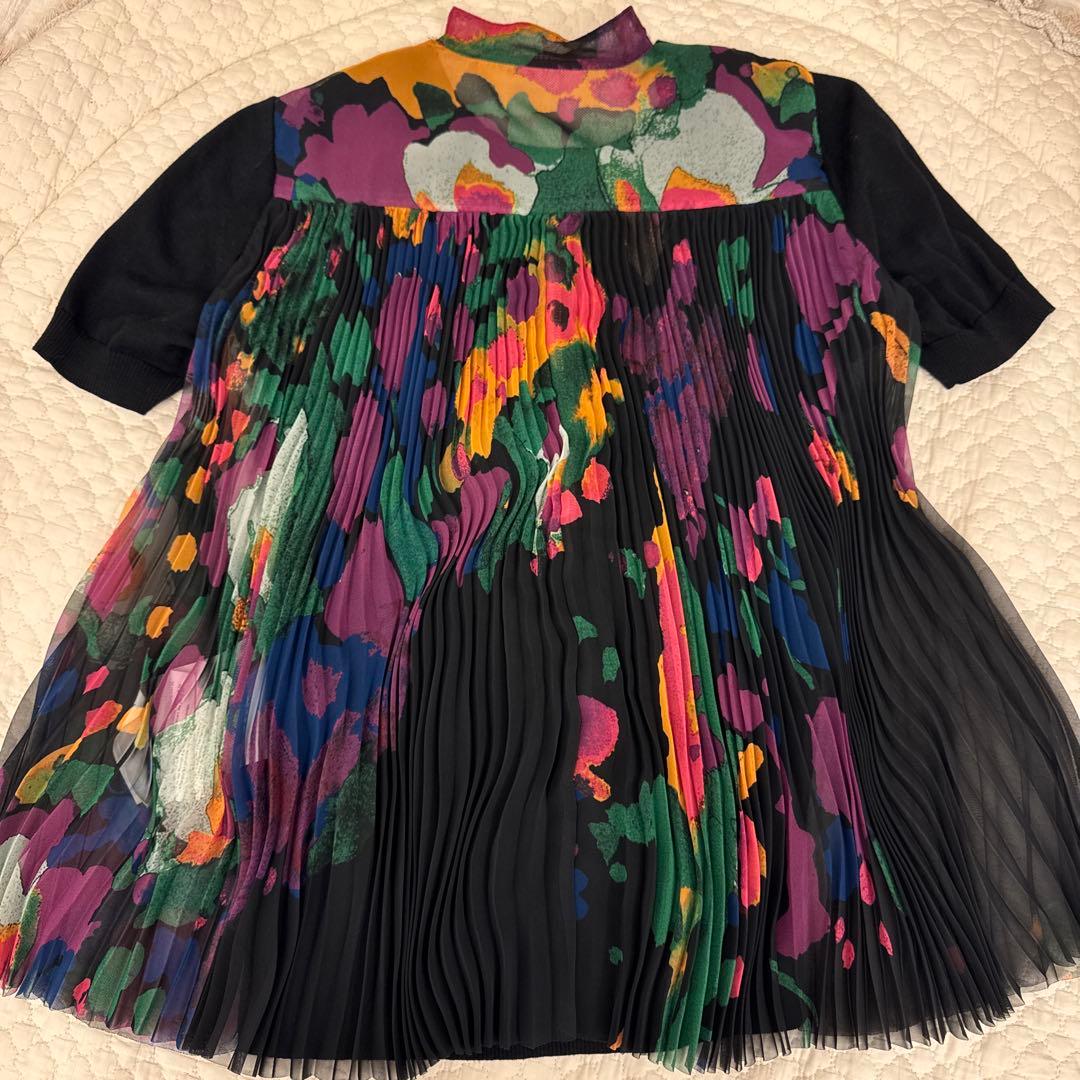 【新品】sacai異素材ドッキングトップス