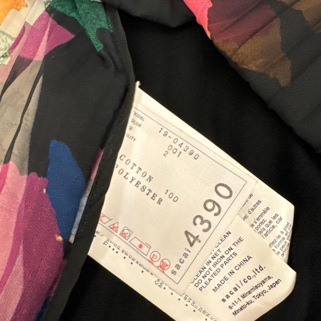 【新品】sacai異素材ドッキングトップス