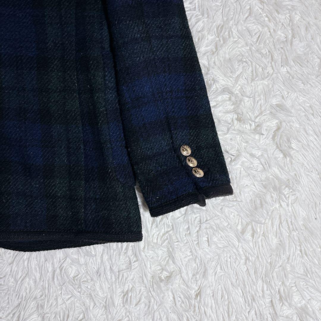 【イタリア製】GOLDEN  チェック テーラードジャケット 金ボタン