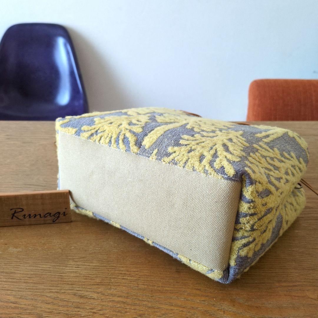 【1568】あおりポケットの巾着バッグ＊ミナペルホネン