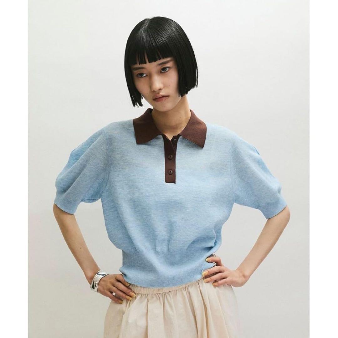 【美品】ADAM ET ROPÉ ラミーニットポロシャツ