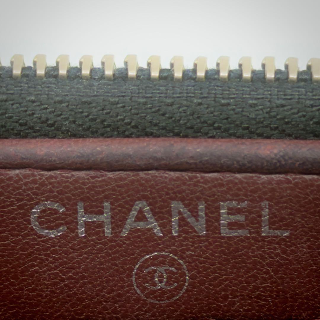 CHANEL シャネル Wファスナー チェーンウォレット マトラッセ ラムスキン