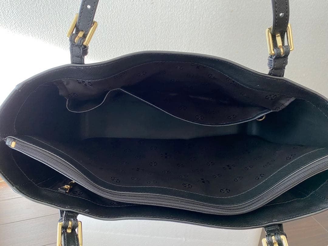 somay　Tory Burch ブラック レザートートバッグ