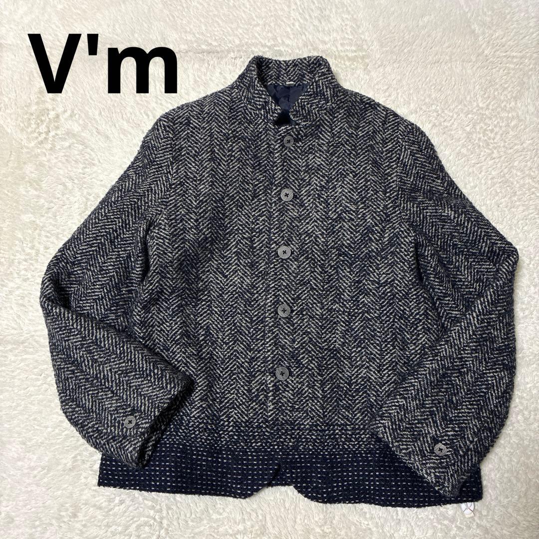 V'm ヴーム　パラスパレス　ツイード　ヘリンボーン　ジャケット　スタンドカラー