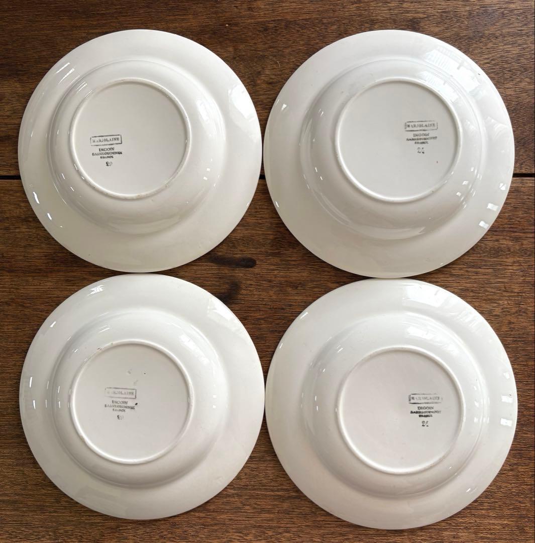 フランスアンティーク　ディゴワン　サルグミンヌMARJOLAINE 4枚セット