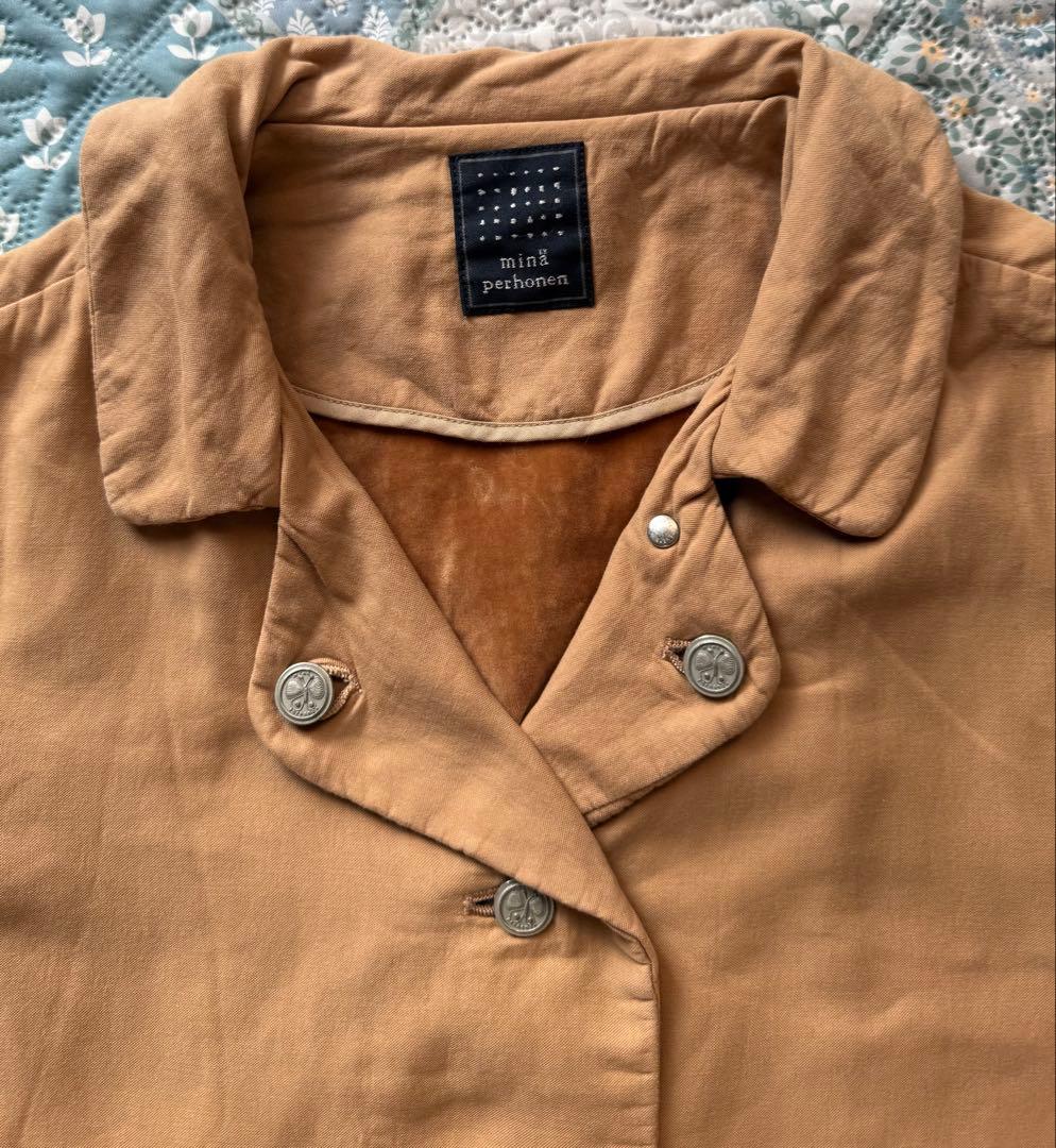 mina perhonen ベージュ ダブルブレストジャケット size38