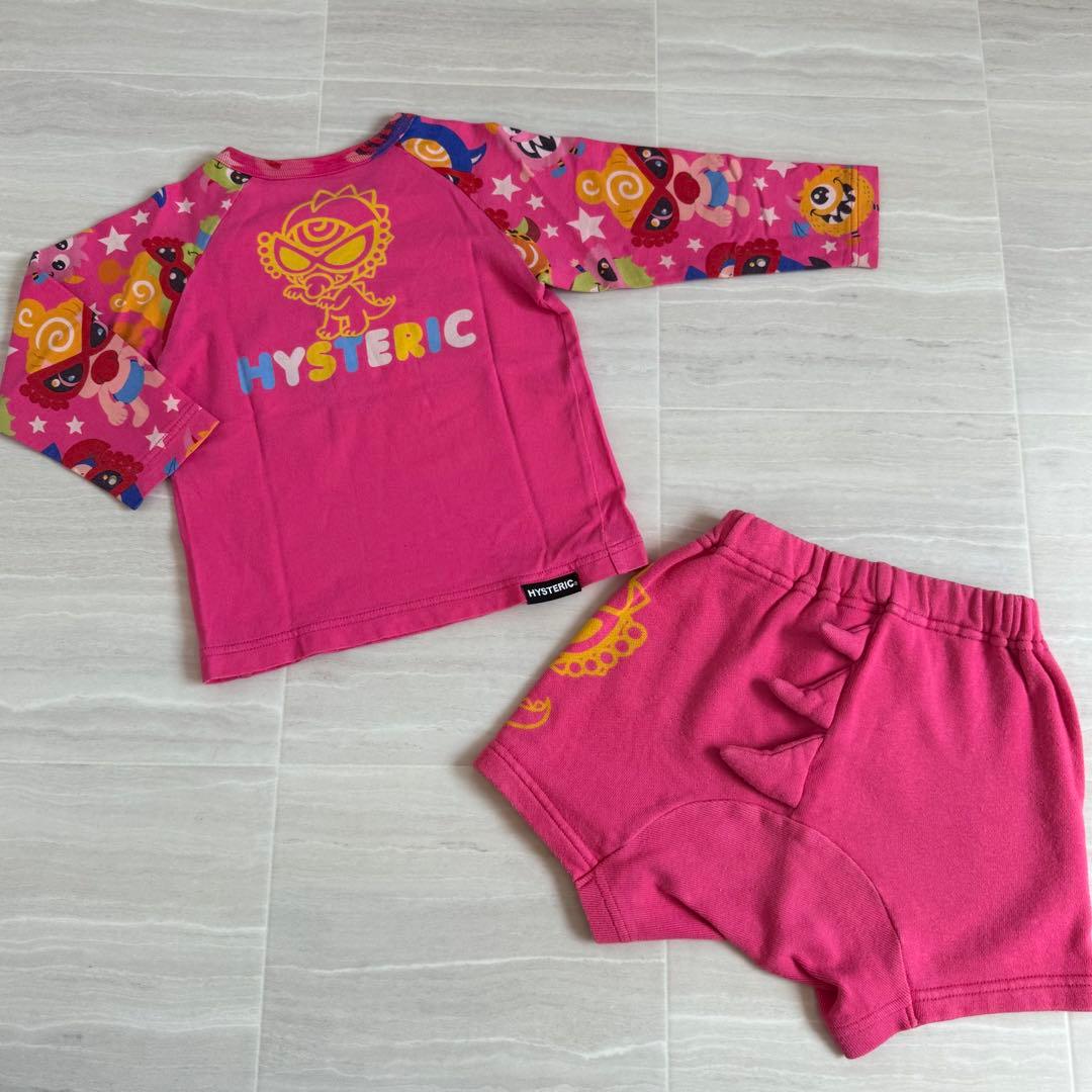 M*!様 ヒステリックミニ　«80» ミニラ　ヒレ付き　セットアップ　ピンク