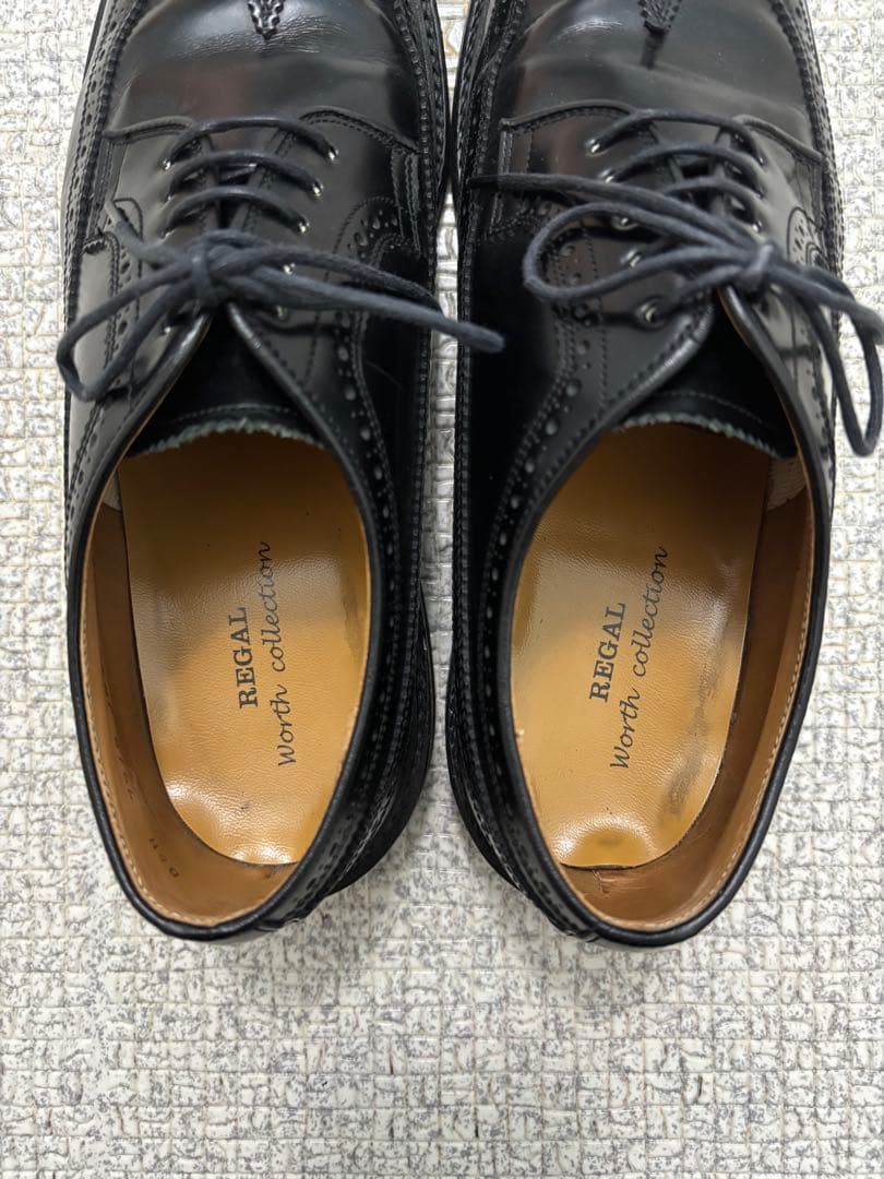 【REGAL】黒 ウィングチップ ドレスシューズ 26cm