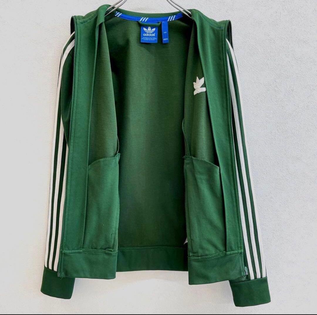 ★adidas★アディダス トラックジャケット 緑 グリーン✖️ホワイト Mサイズ