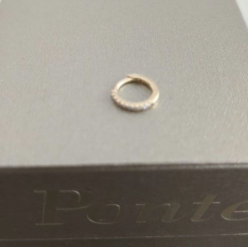 ととろ②　ポンテヴェキオ　K18YGダイヤモンドピアス