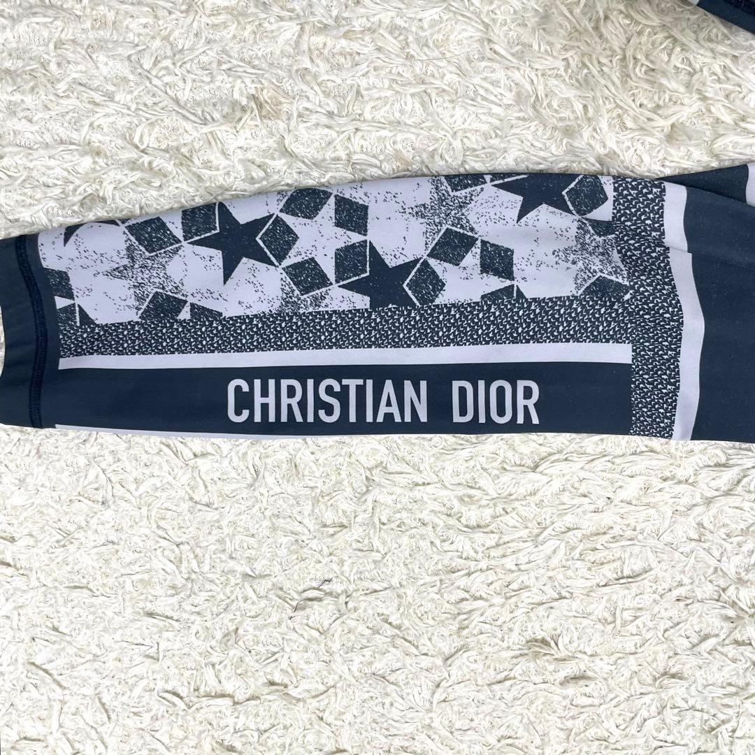 【美品】DIOR ロゴ スター 総柄 スパッツ パンツ ネイビー XS