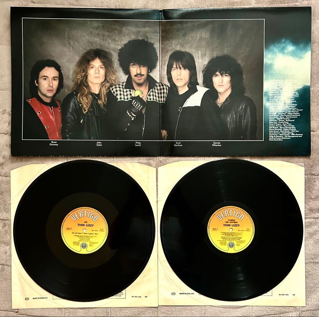 貴重Thin Lizzy Thunder & Lightning UK盤2LP