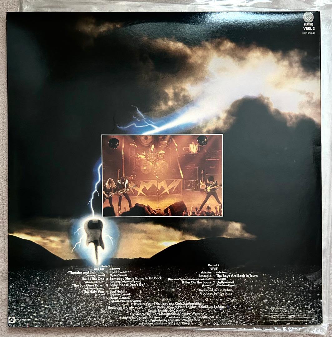 貴重Thin Lizzy Thunder & Lightning UK盤2LP