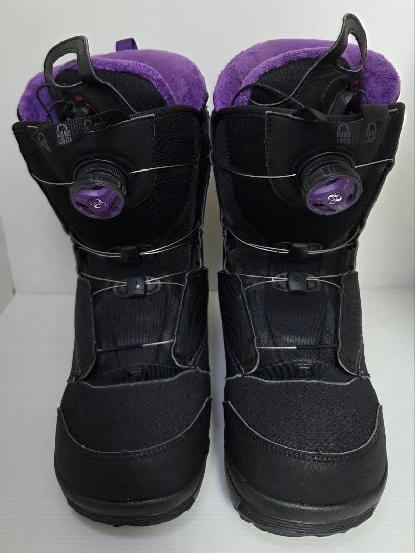 SALOMON PEARLBOA 25cm スノーボードブーツ ブラックパープル