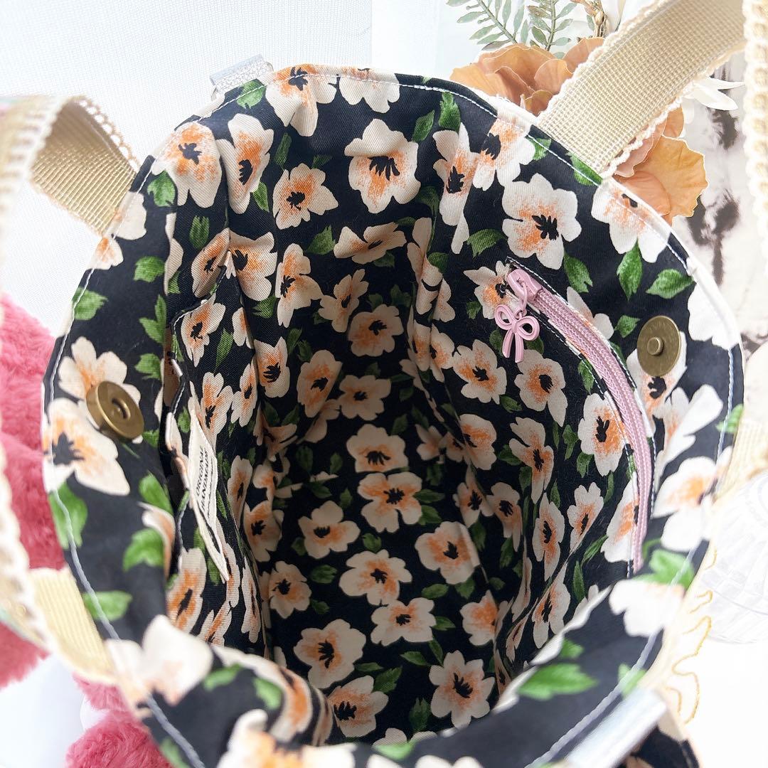 み*️様 コヤンイサムチョン　バック　お花クラウディちゃん　インド刺繍　お揃いポ