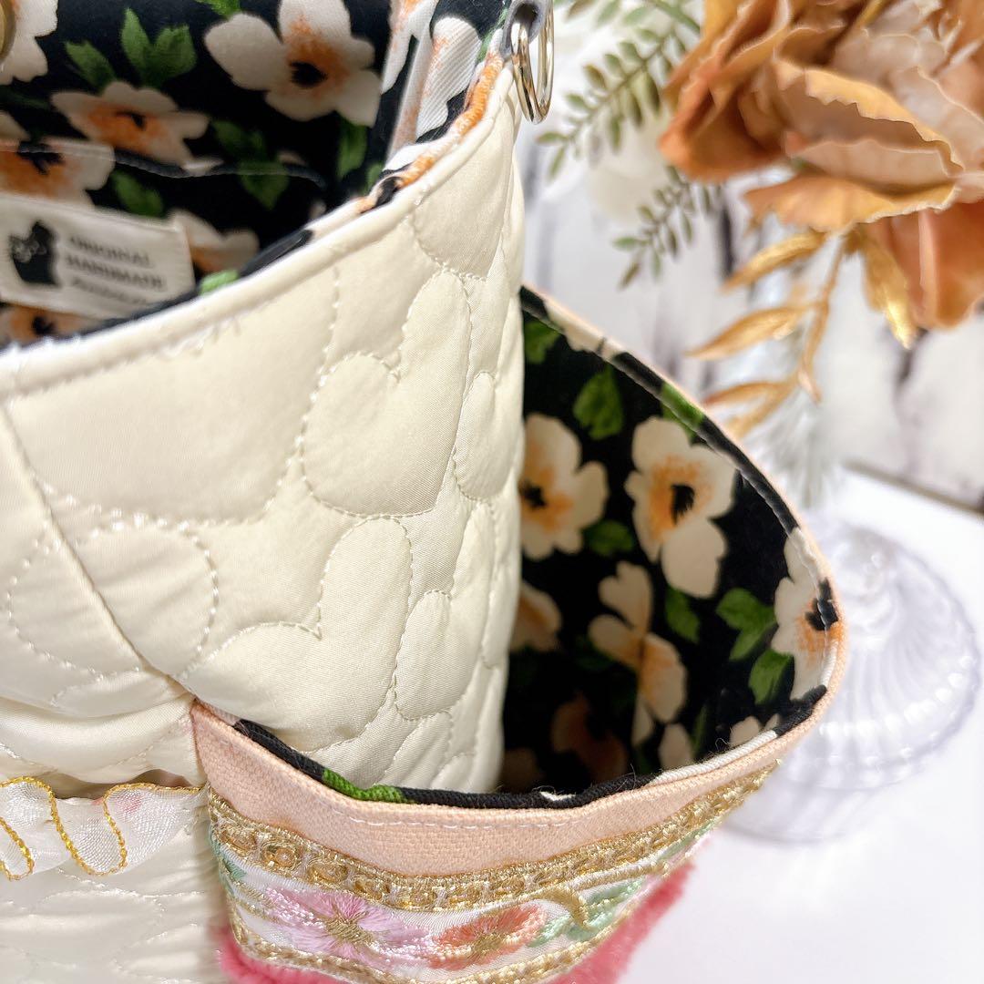 み*️様 コヤンイサムチョン　バック　お花クラウディちゃん　インド刺繍　お揃いポ