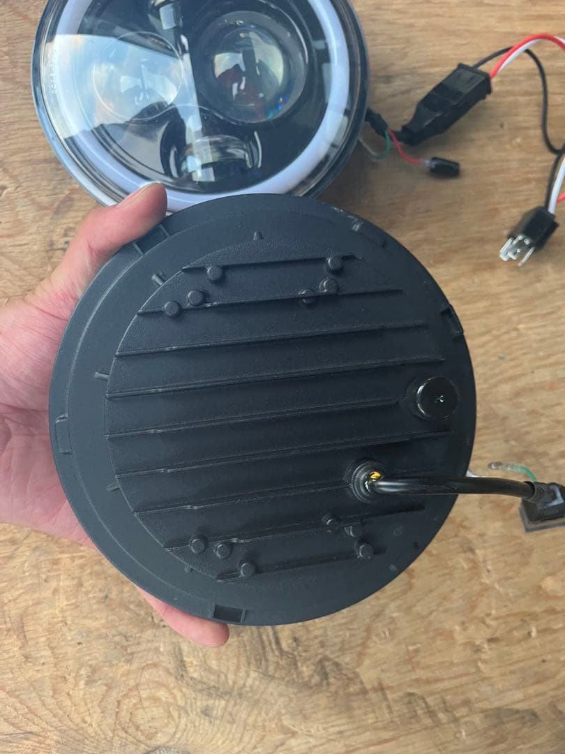 jA11 LEDヘッドライト　7インチ汎用　マイナスコントロール付き