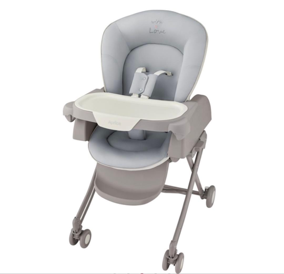 【美品】Aprica ユラリズム スマートプレミアム ウィズラブ ハイローチェア