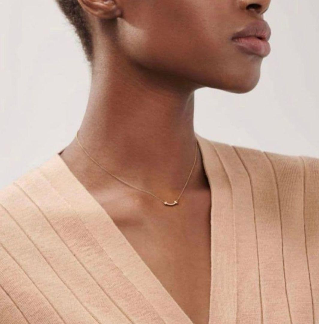 ☆ポコタさま専用☆TiffanyTスマイル　ダイヤミニネックレス ティファニー