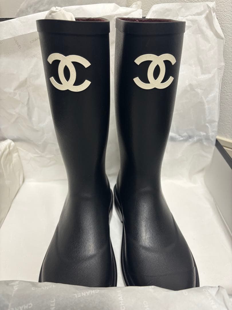 【新品未使用】CHANEL シャネル　レインブーツ　38 ジェニー着用