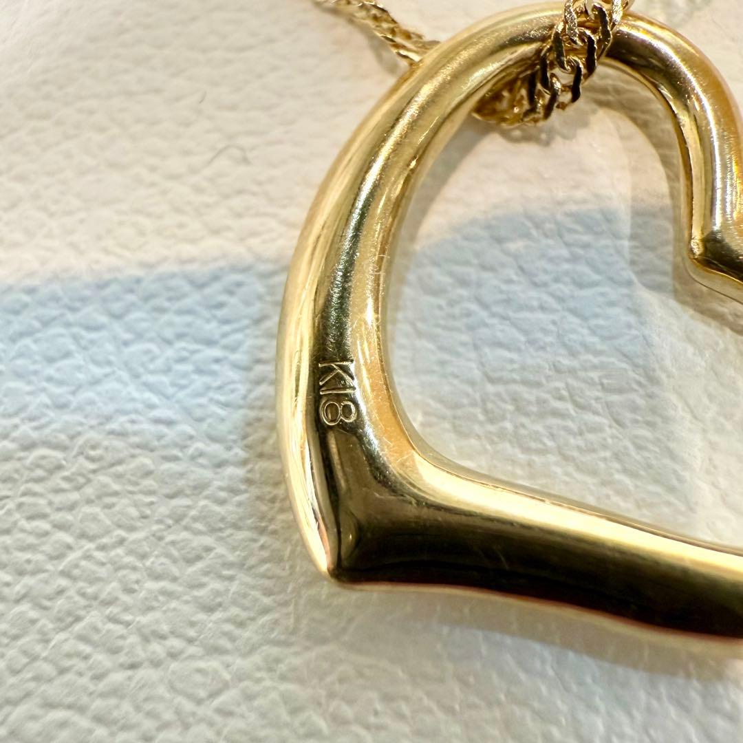 kumosukefujino K18 ハートペンダント スクリューチェーン