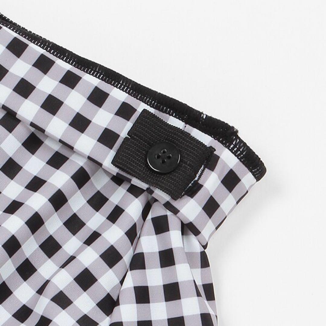 新品katespadeケイトスペードギンガムスイムウェアS110-120cm水着