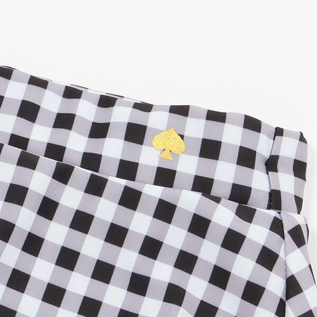 新品katespadeケイトスペードギンガムスイムウェアS110-120cm水着