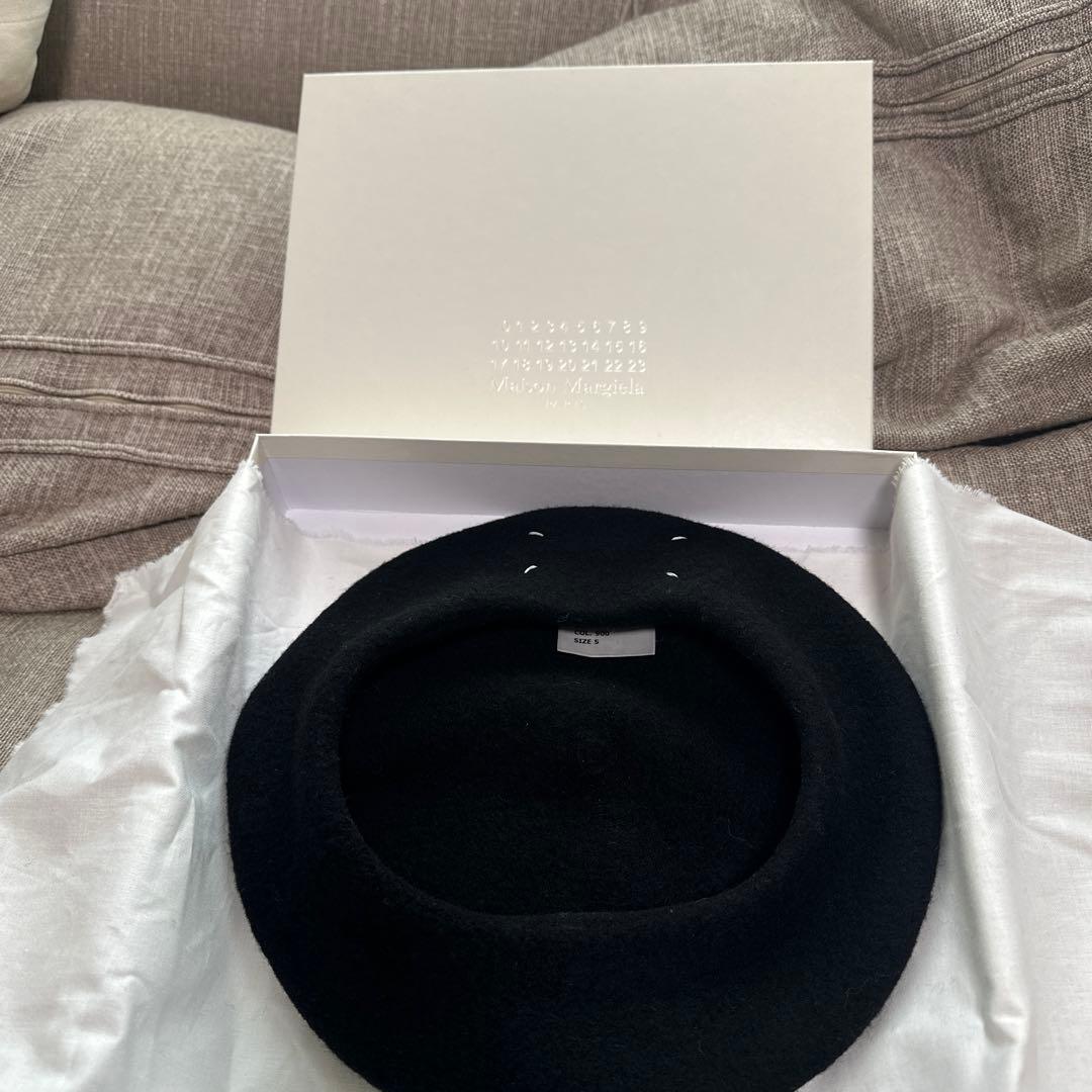 Maisonマルジェラ　ウール ベレー帽 サイズS 黒
