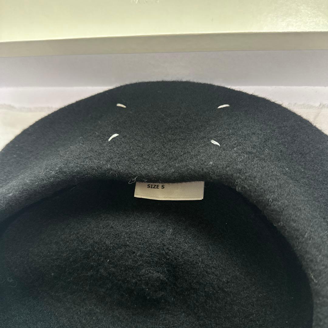 Maisonマルジェラ　ウール ベレー帽 サイズS 黒